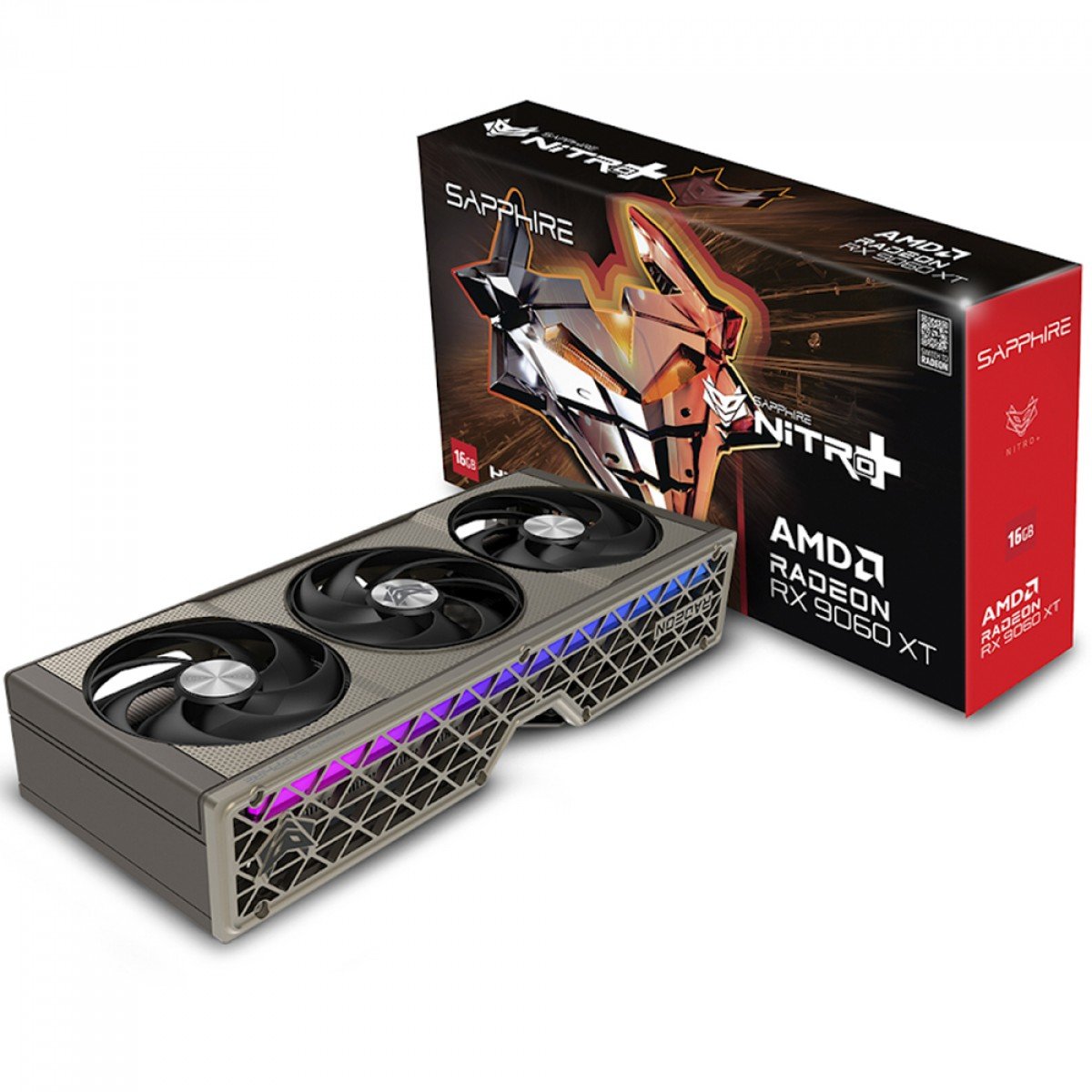 グラフィックボード・グラボ・ビデオカード SAPPHIRE NITRO+ AMD Radeon RX9060XT 16GB Placa de Vídeo Sapphire Nitro+ AMD Radeon RX 9060 XT OC, 16GB