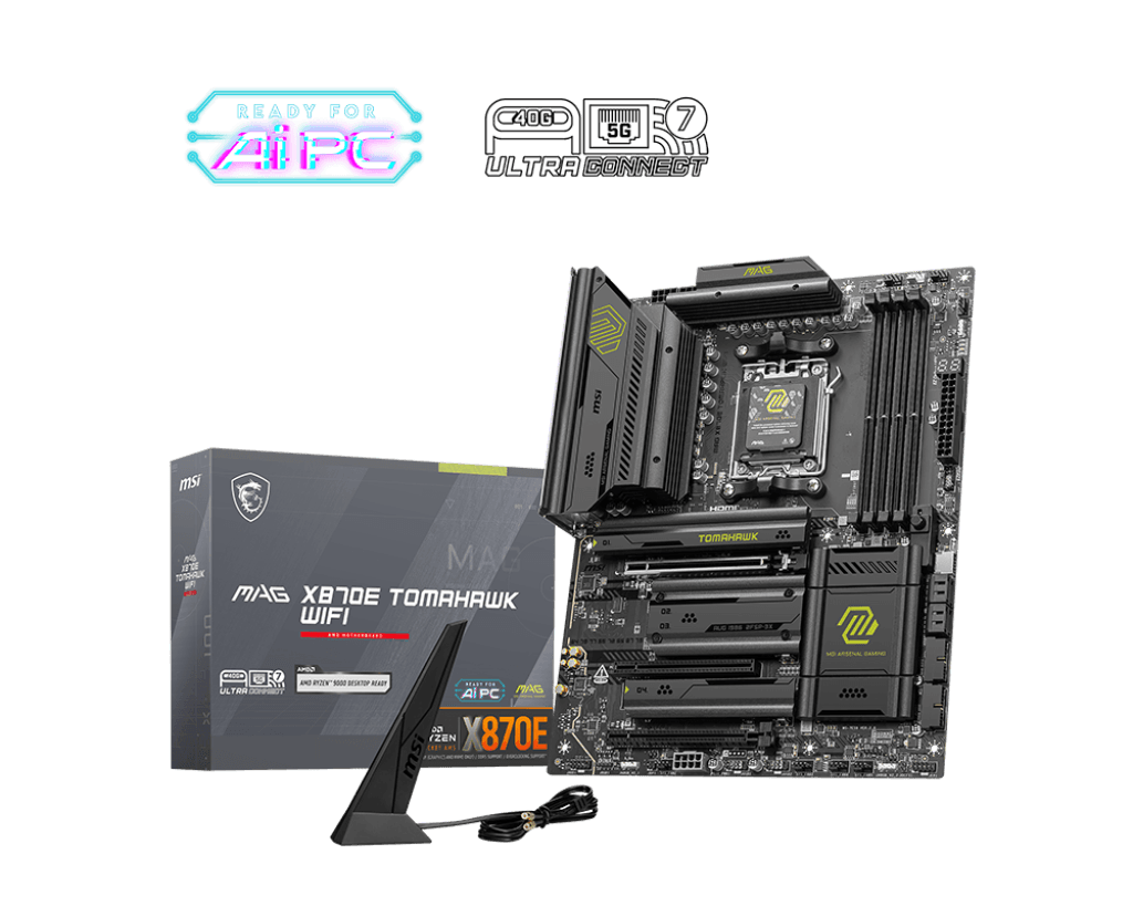Placa Mãe X870E MSI MAG Tomahawk Wifi 7 Bluetooth 5.4, 4x NVME