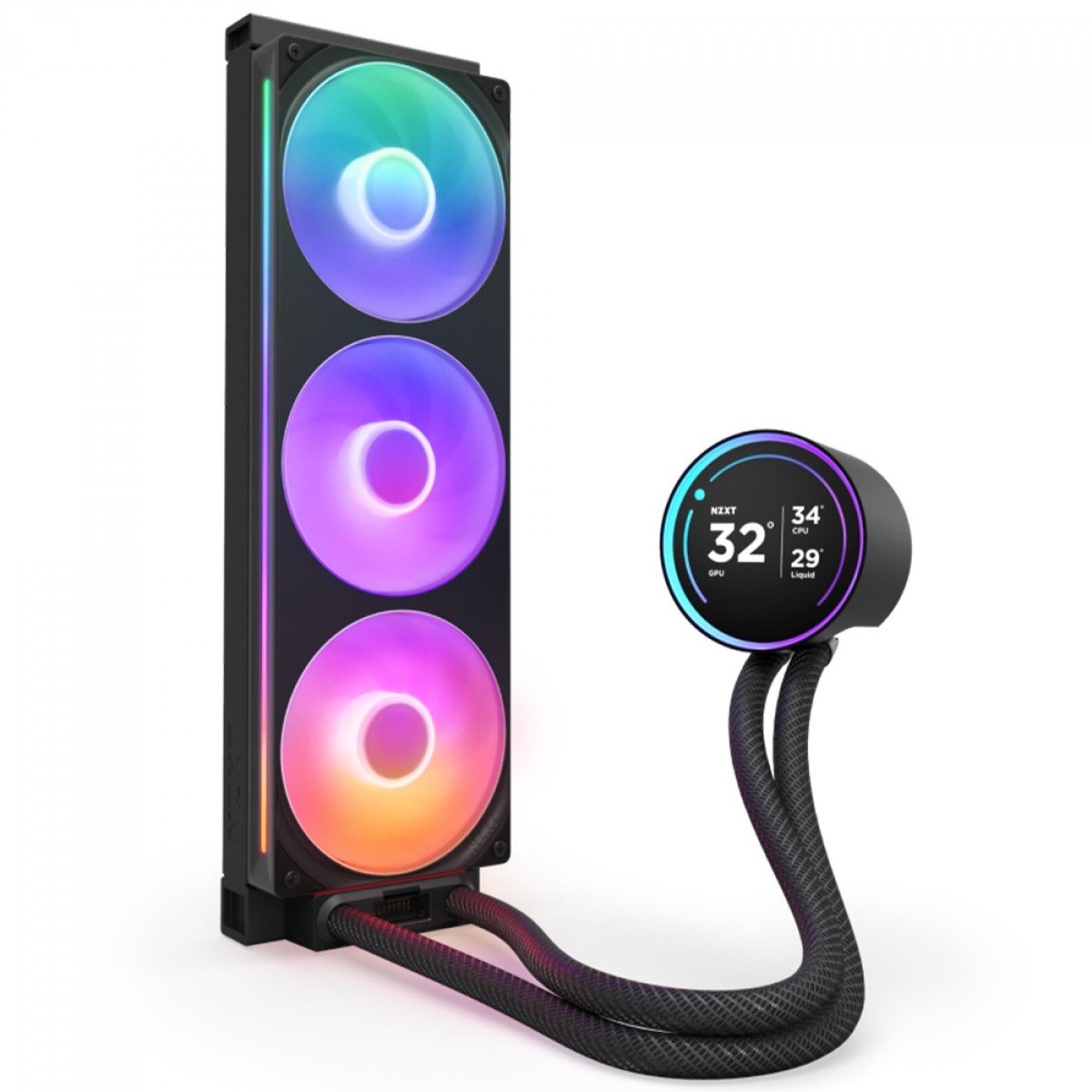 Water Cooler NZXT Kraken Elite V2 Preto New 360 com Fans RGB