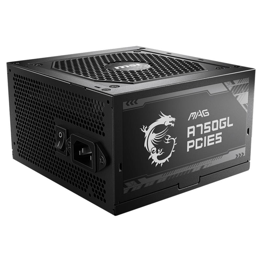 MSI MAG A750GL 電源ユニット 750W（80 PLUS Gold） Fonte 750W MSI MAG A750GL, 80 PLUS Gold, Modular, PFC Ativo, ATX