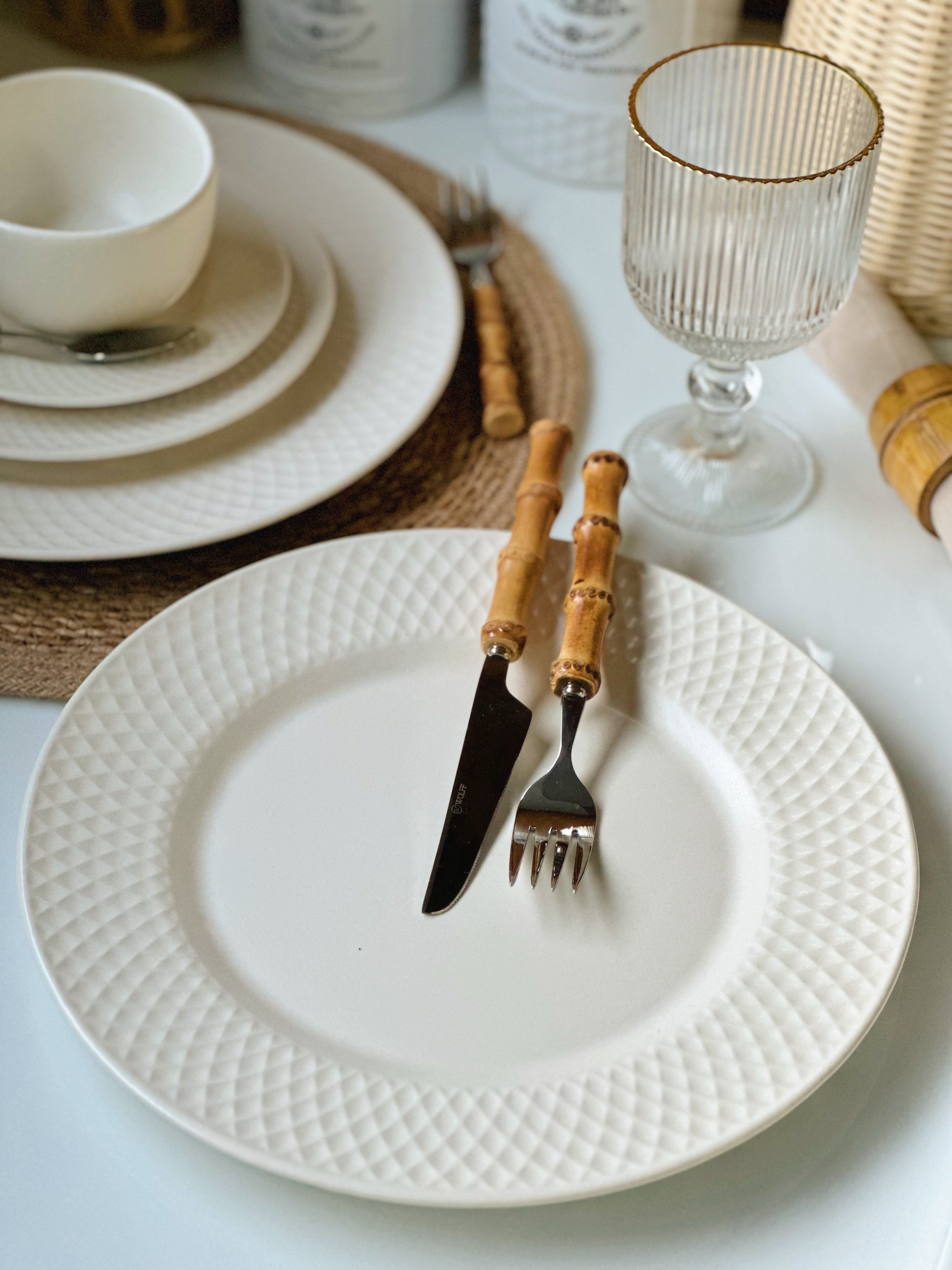 Jogo com 06 unt: Prato Raso - Linha Blanco | OTAVIO MARQUES HOME DECOR