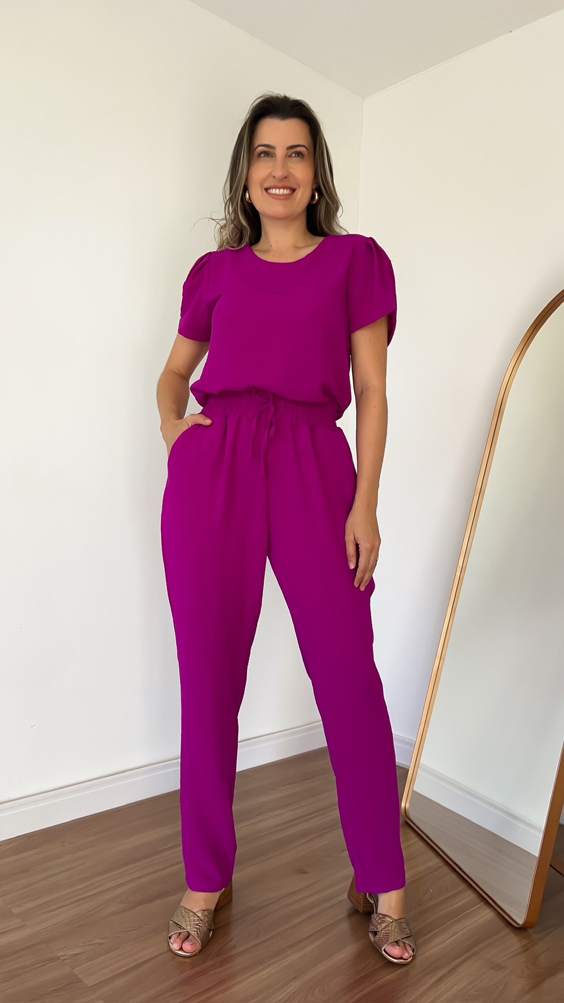 Conjunto Julia Calça e Blusa Duna Loja Rosalinda