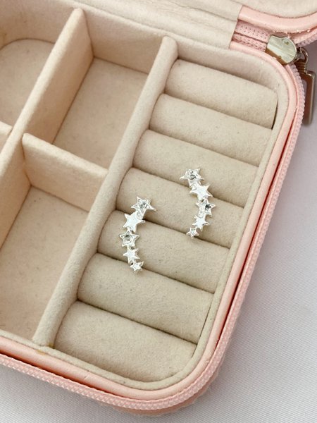 BRINCO ESTRELA BANHO PRATA - B922 | Labela Diva