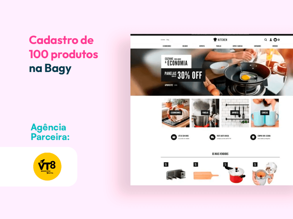 Cadastro de 100 Produtos na Bagy | Loja de Serviços da Bagy