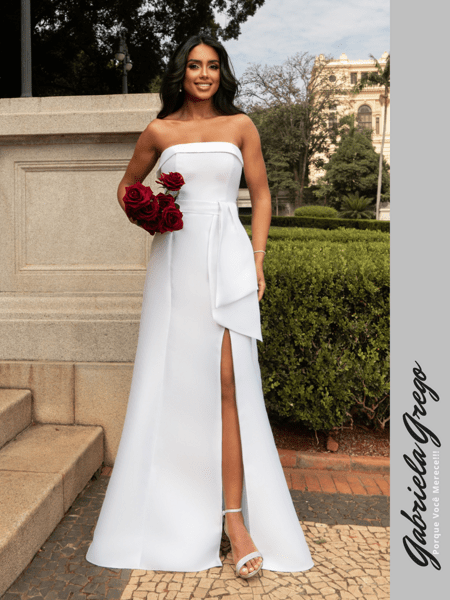 Tomara Que Caia Vestido De Noiva Branco Para Casamento Civil