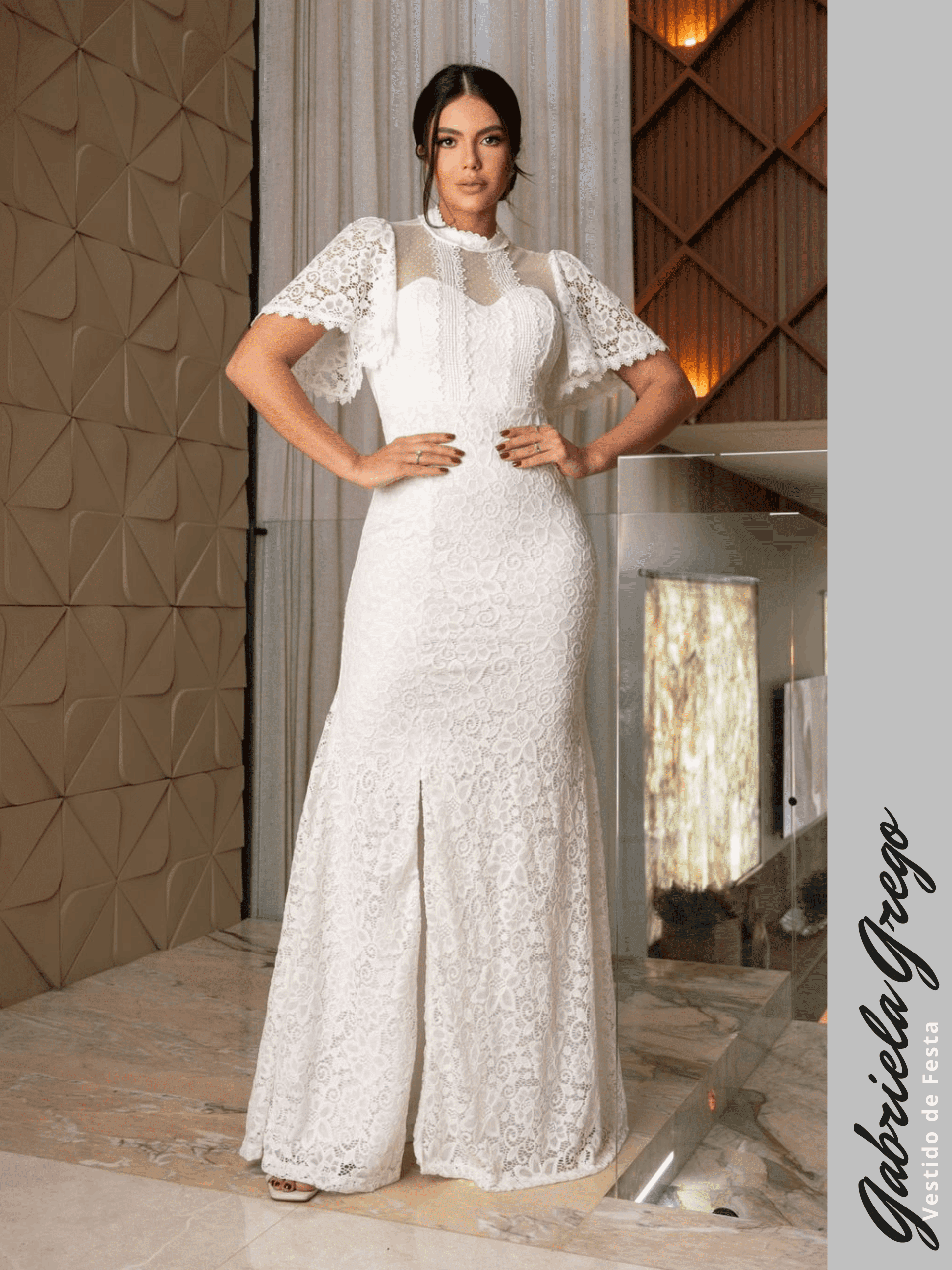 Noiva Gola Alta Vestidos De Casamento Com Manga Noiva Gola Alta