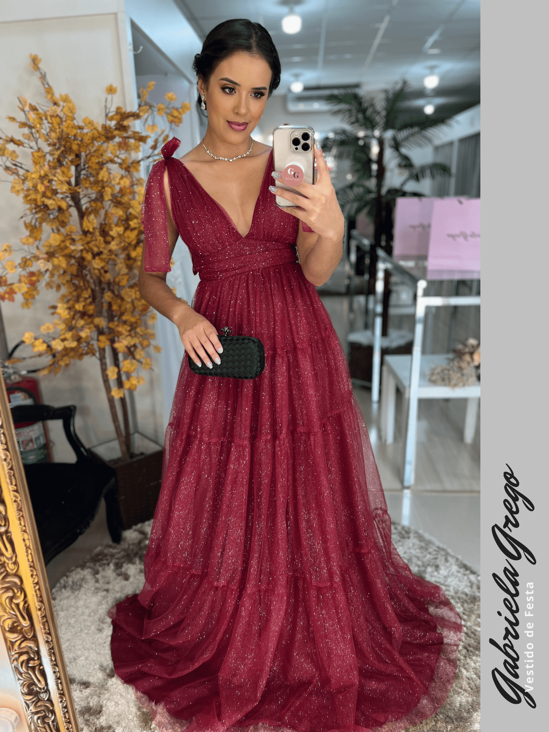 Vestido fashion de festa marsala comprar