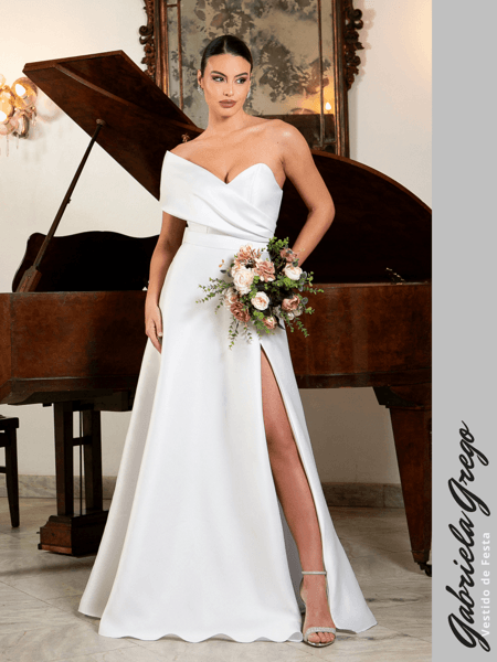 De Noiva Tomara Que Caia Vestido Longo Para Casamento Civil