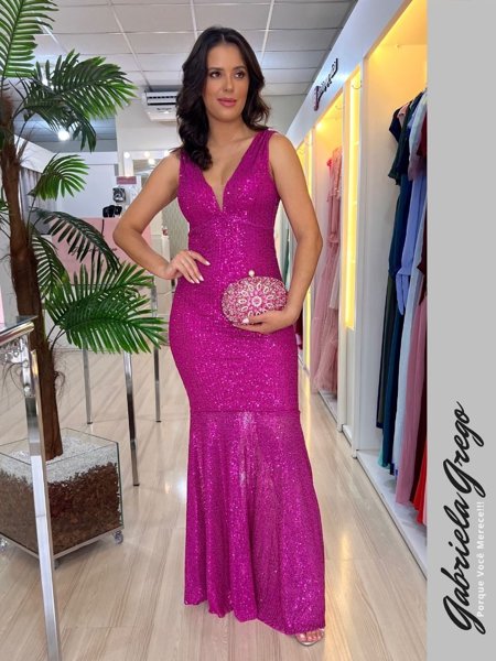 Festa Longo Vestido Longo Rosa Fucsia Quero Ver Vestido De Festa