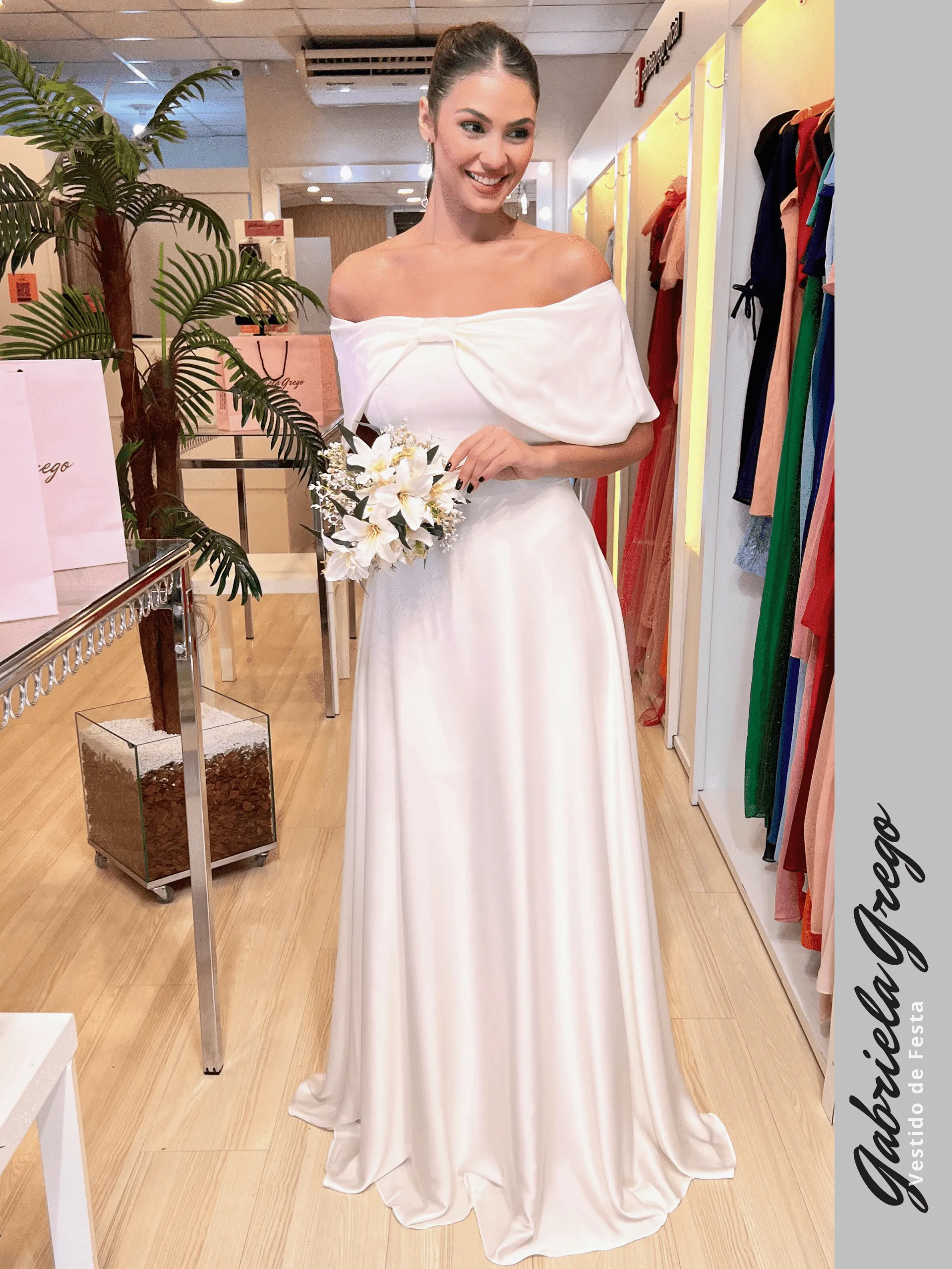 Plus Size Vestido Longo Branco Ombro A Ombro Longo Branco Vestido