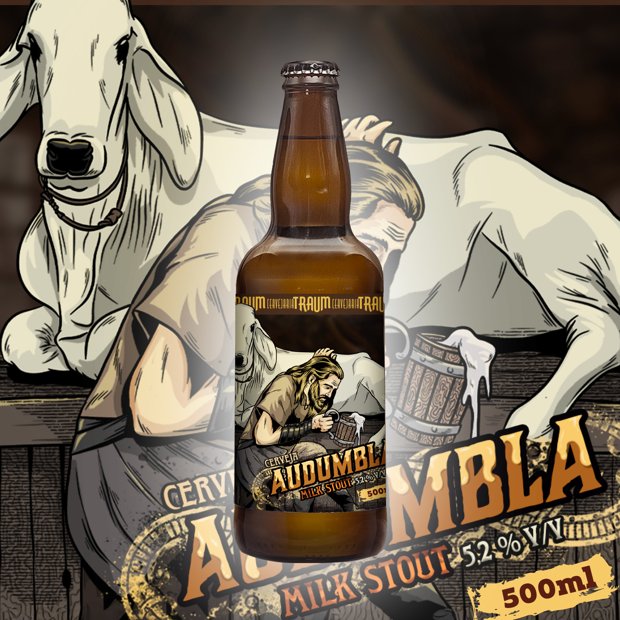 Cerveja Audumbla - Milk Stout 500ml | Cervejaria Traum