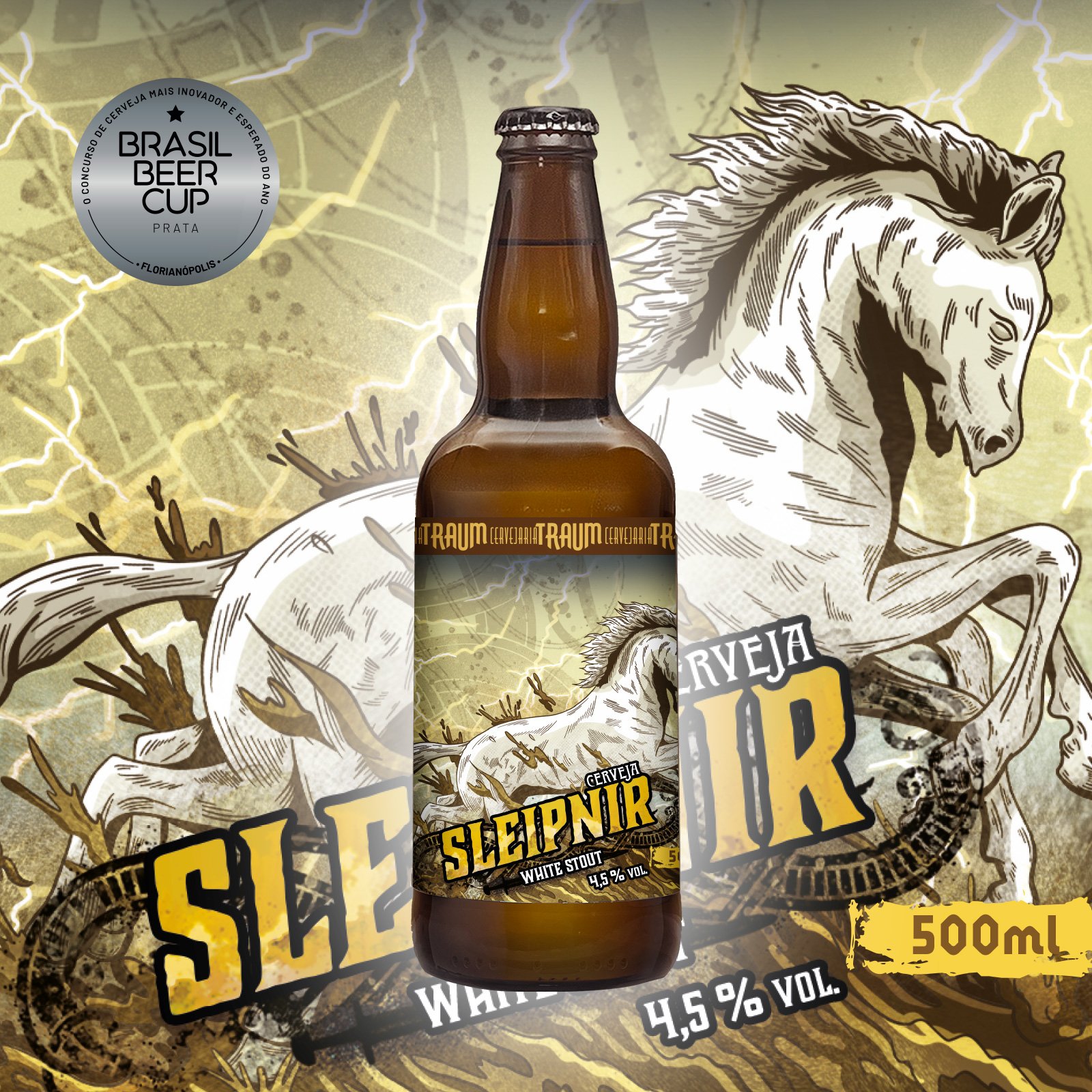 Cerveja Sleipnir - White Stout - 500ml | Cervejaria Traum