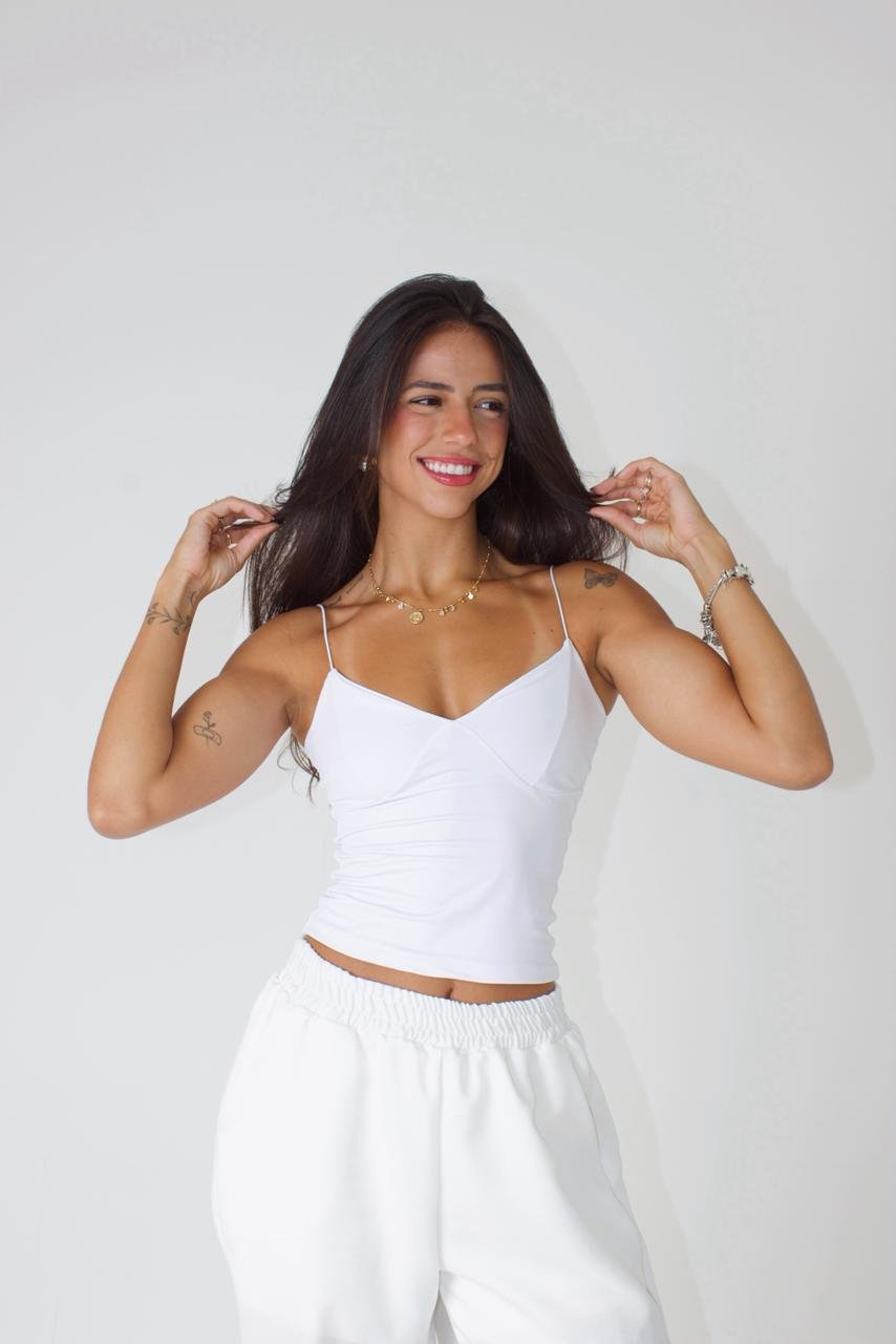 Blusa Alcinha Decote em V