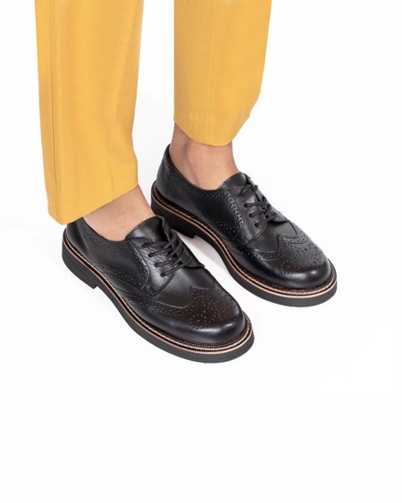 Oxford CalÇados Femininos Bottero Em PromoÃ§Ã£o Oxford Couro Preto