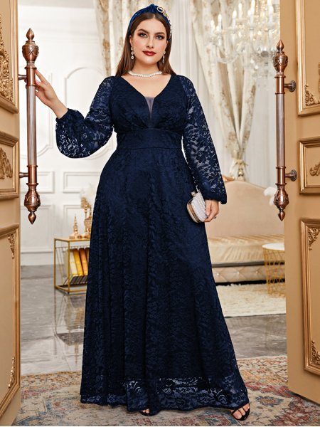 Vestido Plus Size Vestido Com Manga Festa Plus Size Vestido Manga