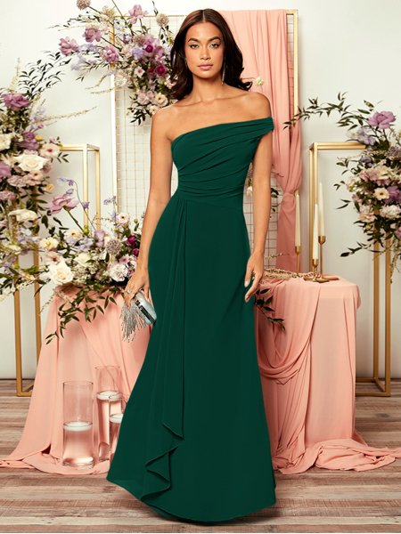 Vestido de Festa Drapeado Cattleya Saphira Dress Moda Festa