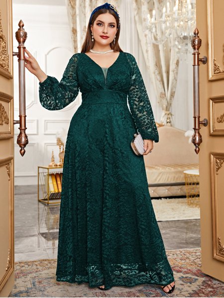 Vestido De Festa Verde Com Renda Preta Renda Vestido Festa Preto E