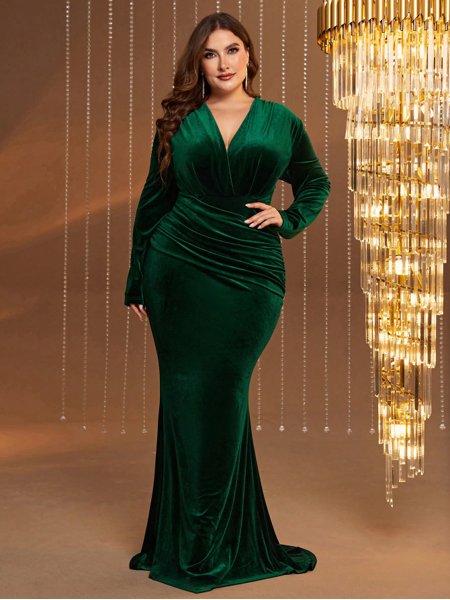 Vestido Feminino Vestido Veludo Com Renda Vintage Veludo Preto