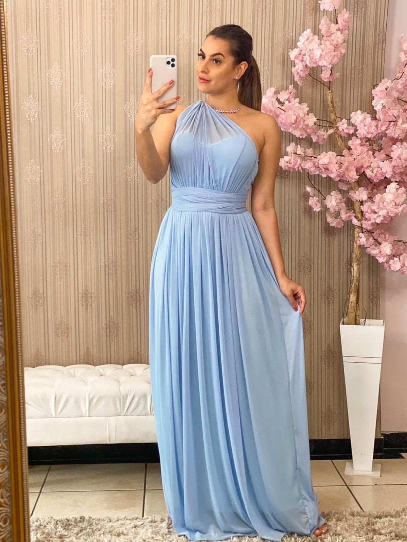 Ishtar Espejismo Largo Tul Vestido Sandía Tallas Grandes