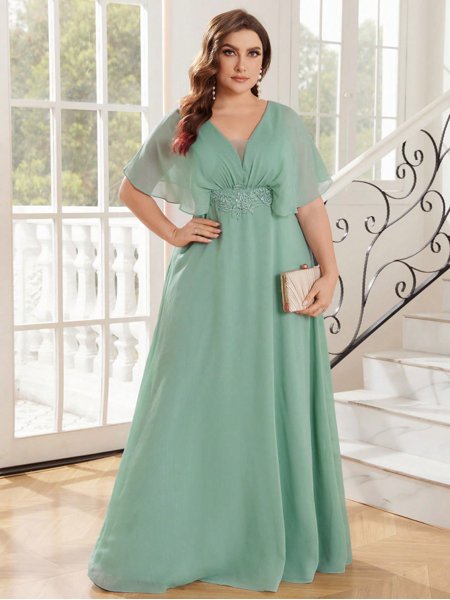 Vestido Plus Size Vestido Morcego Longo Vestido Longo Manga