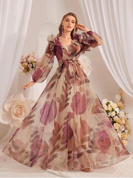 Vestido Roupa Para Gala Vestido Longo De Festa Primavera Encantada