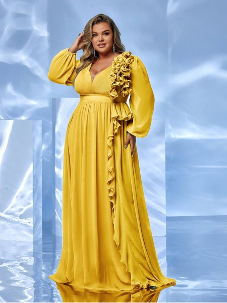 Madrinhas Vestido Longo Amarelo Florido Vestido Amarelo Manga