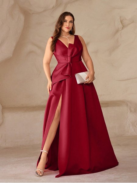 Tecido Zibeline Dress Vestidos Festa Vestido Longo Zibeline Plus