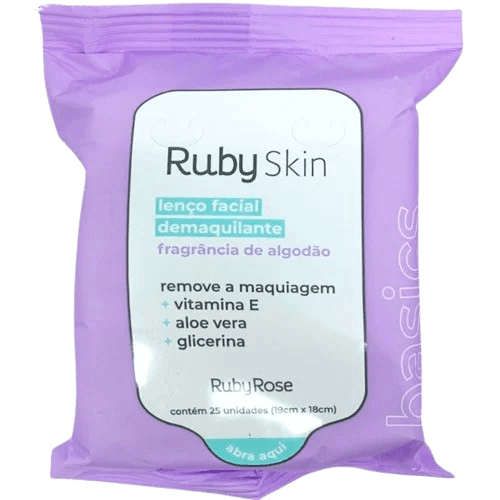 Lenço Demaquilante Basics Ruby Skin - Ruby Rose | BeeBella