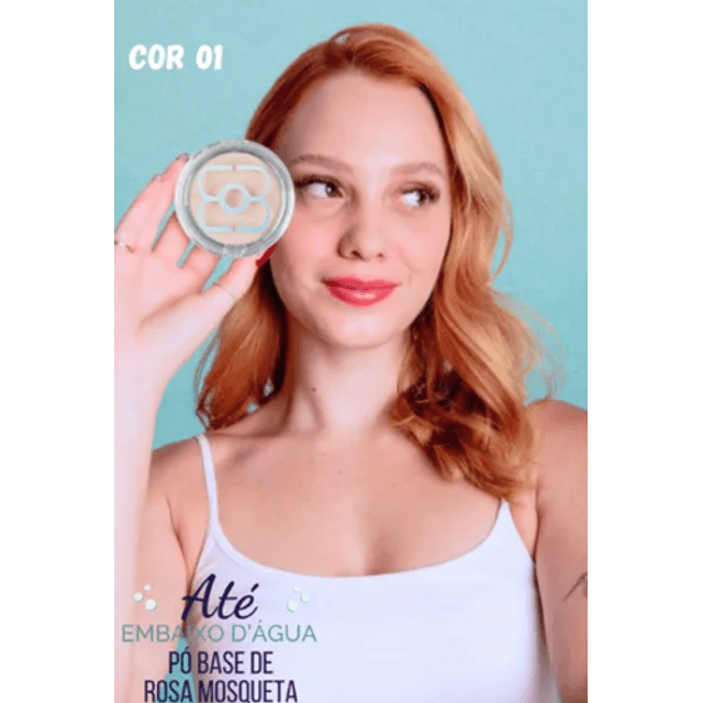Pó Base de Rosa Mosqueta (Até Embaixo D'água) Maria Margarida | SuperGloss