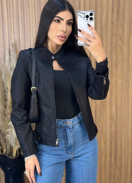 Jaqueta Pitty Couro - Preta | Guria Store