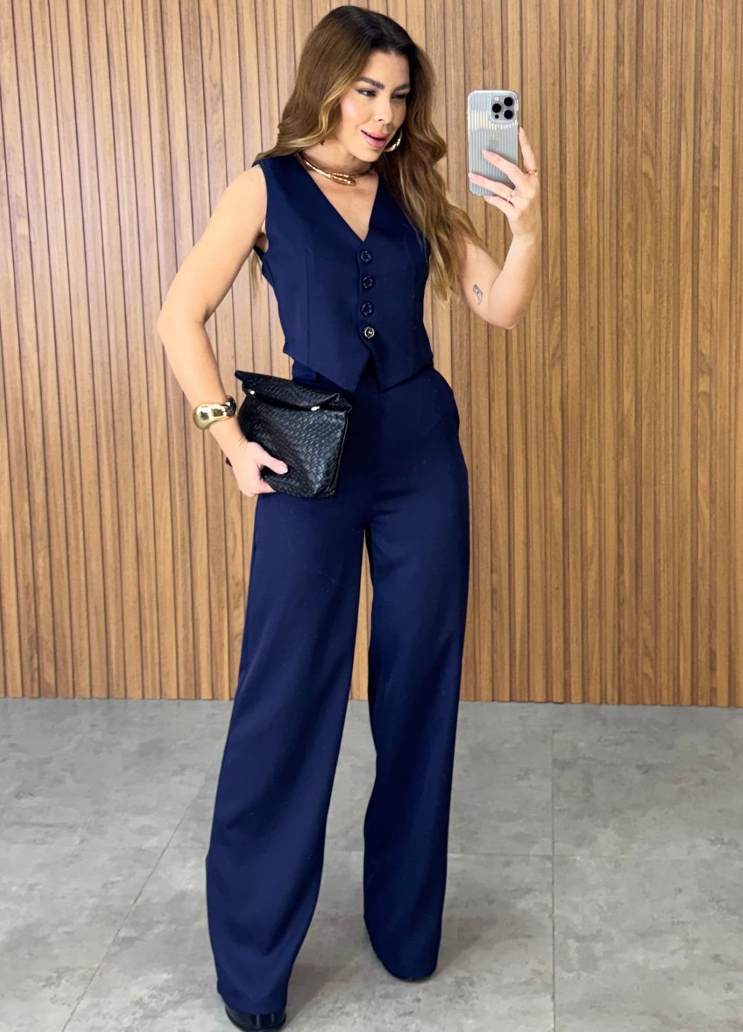 Conjunto Vera Alfaiataria - Azul Marinho | Guria Store