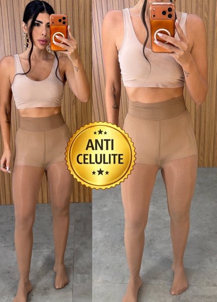 Meia Calça Anti Celulite - Nude | Guria Store