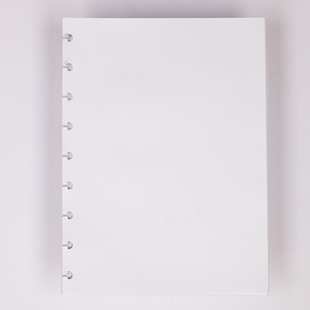 Refil 180g branco/Liso Lettering/Artes / Impressão | Papelaria Uau