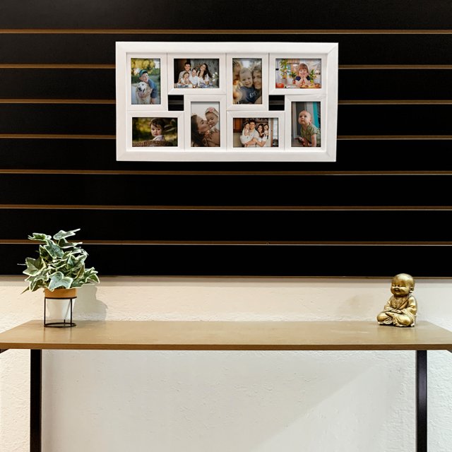 Painel de Porta Retratos com 8 Fotos de Madeira com Vidro | Porta ...