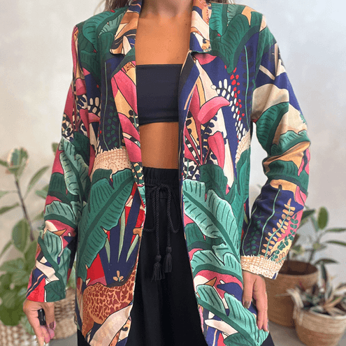 Blazer Folhagem Farm