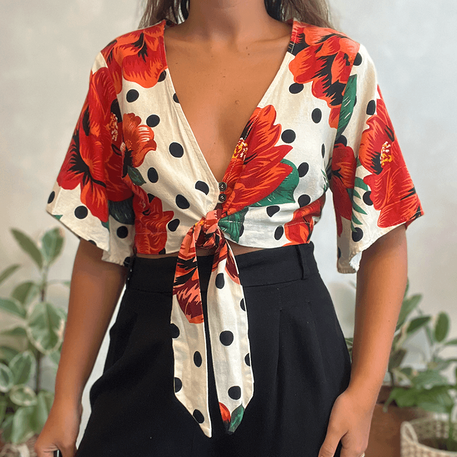 Blusa Poá Floral Farm
