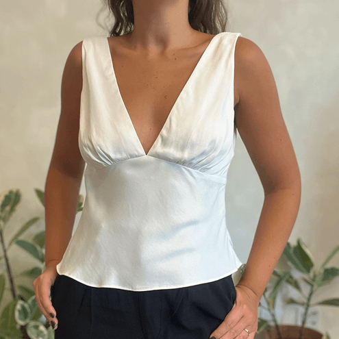 Blusa Cetim Lisa Farm