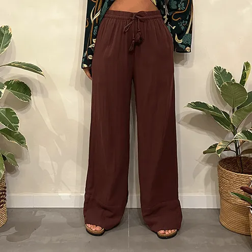Calça Reta Lisa Farm
