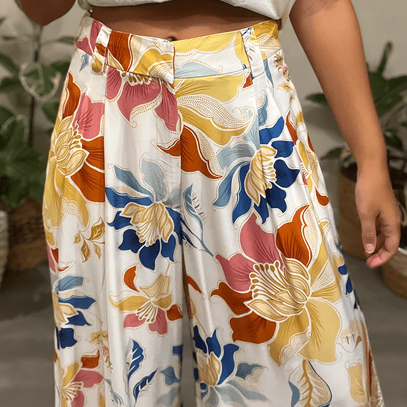 Calça Pantalona Floral Farm - imagem 2