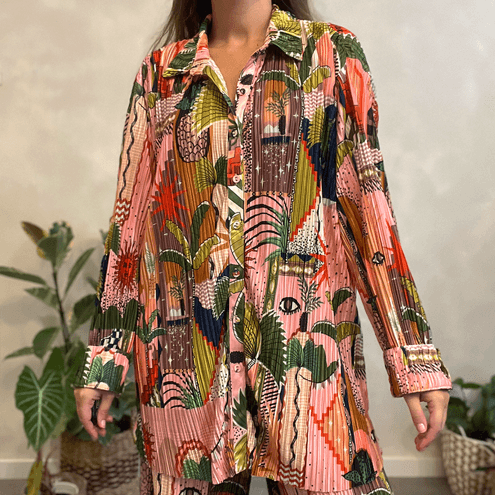 Camisa Plissada Mística Farm