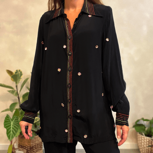 Camisa Bordada Espelhos Farm