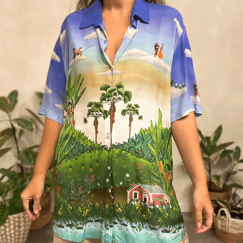 Camisa Est Paisagem Farm