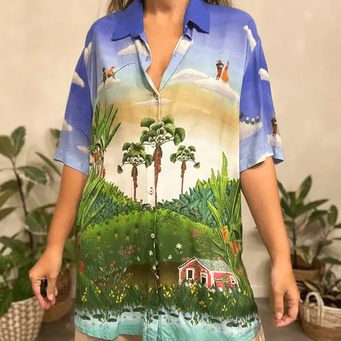 Camisa Est Paisagem Farm