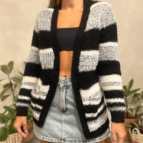 Casaco Tricot Listrado
