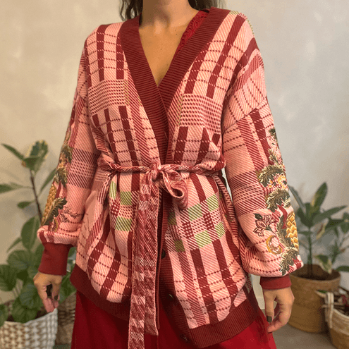 Casaco Tricot Farm Global + Barbour
