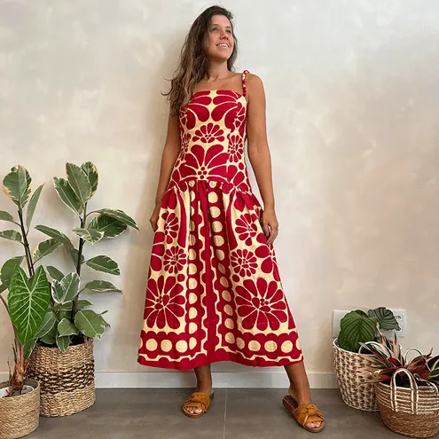 Vestido Floral Bicolor Farm Global