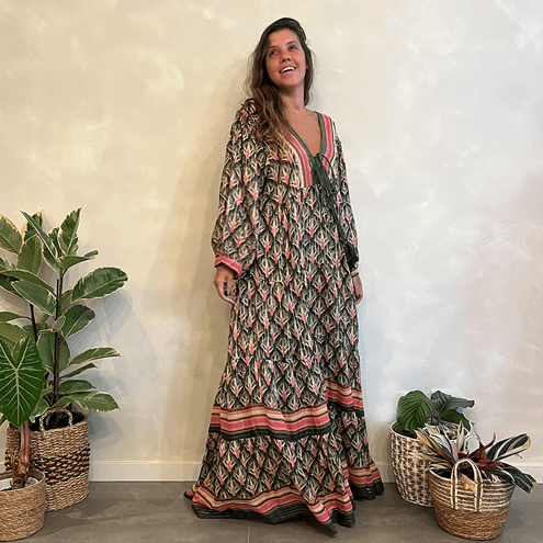 Vestido Floral Lurex Farm