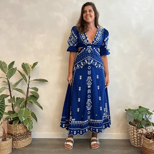 Vestido Bordado Farm Global