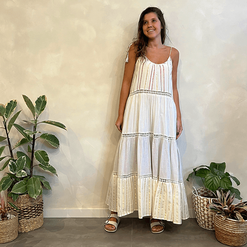 Vestido Listra Lurex Farm
