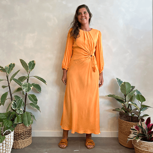 Vestido Liso Recorte Farm Global